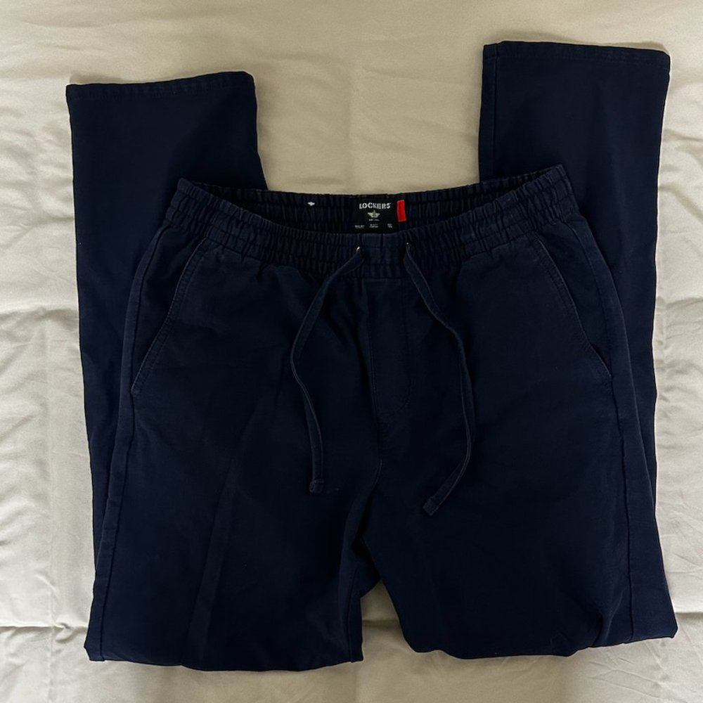 Navy Blue Dockers Elastic waisted Chinos